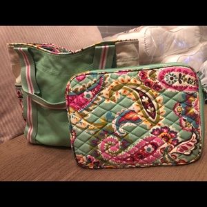Vera Bradley Tutti Frutti Small Tote & Tablet Slee